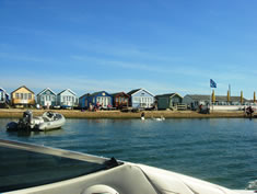 Beach Huts at Christchurch Harbour